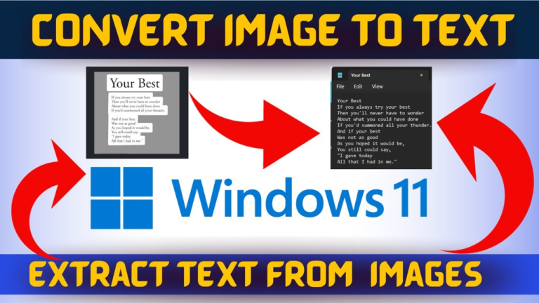 Can Windows Extract Text From an Image?